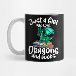 Just A Girl Who Loves Dragons And Books Reading Dragon Mug